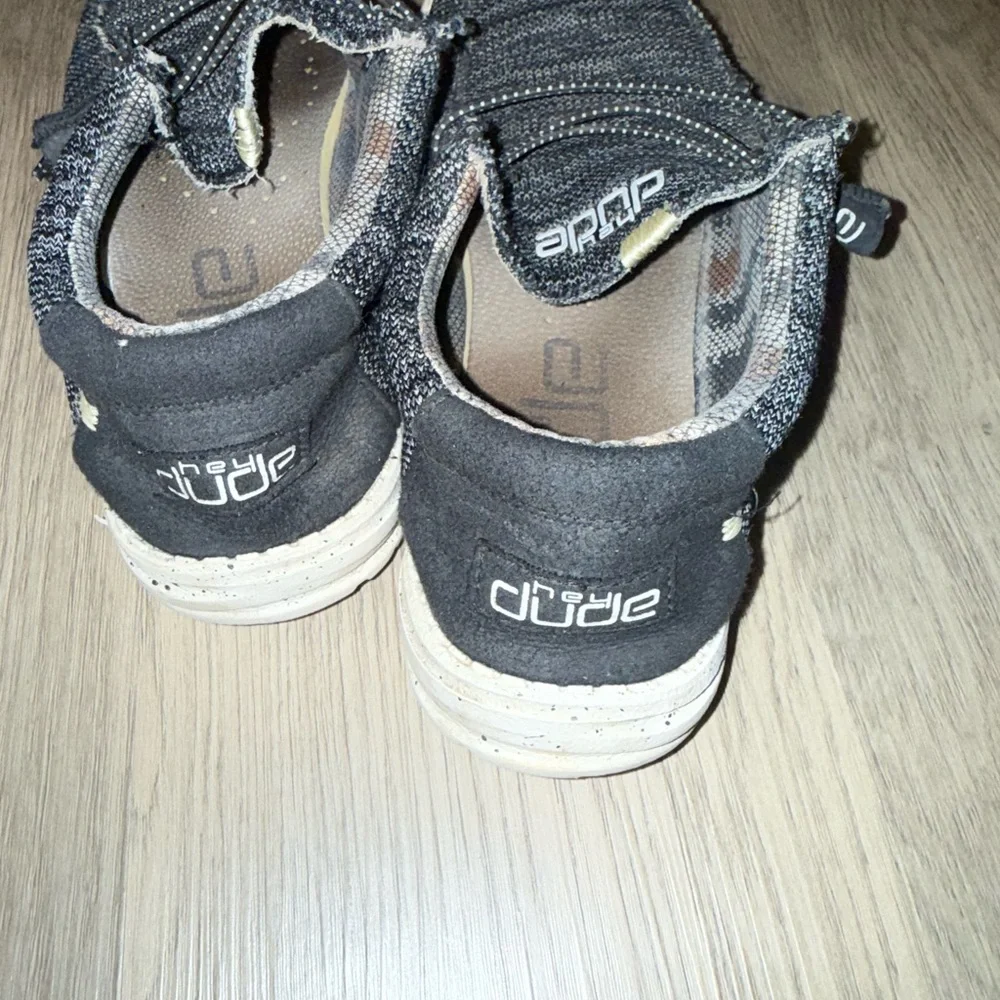 Hey Dude Charcoal and Cream Slip-On Loafers‎